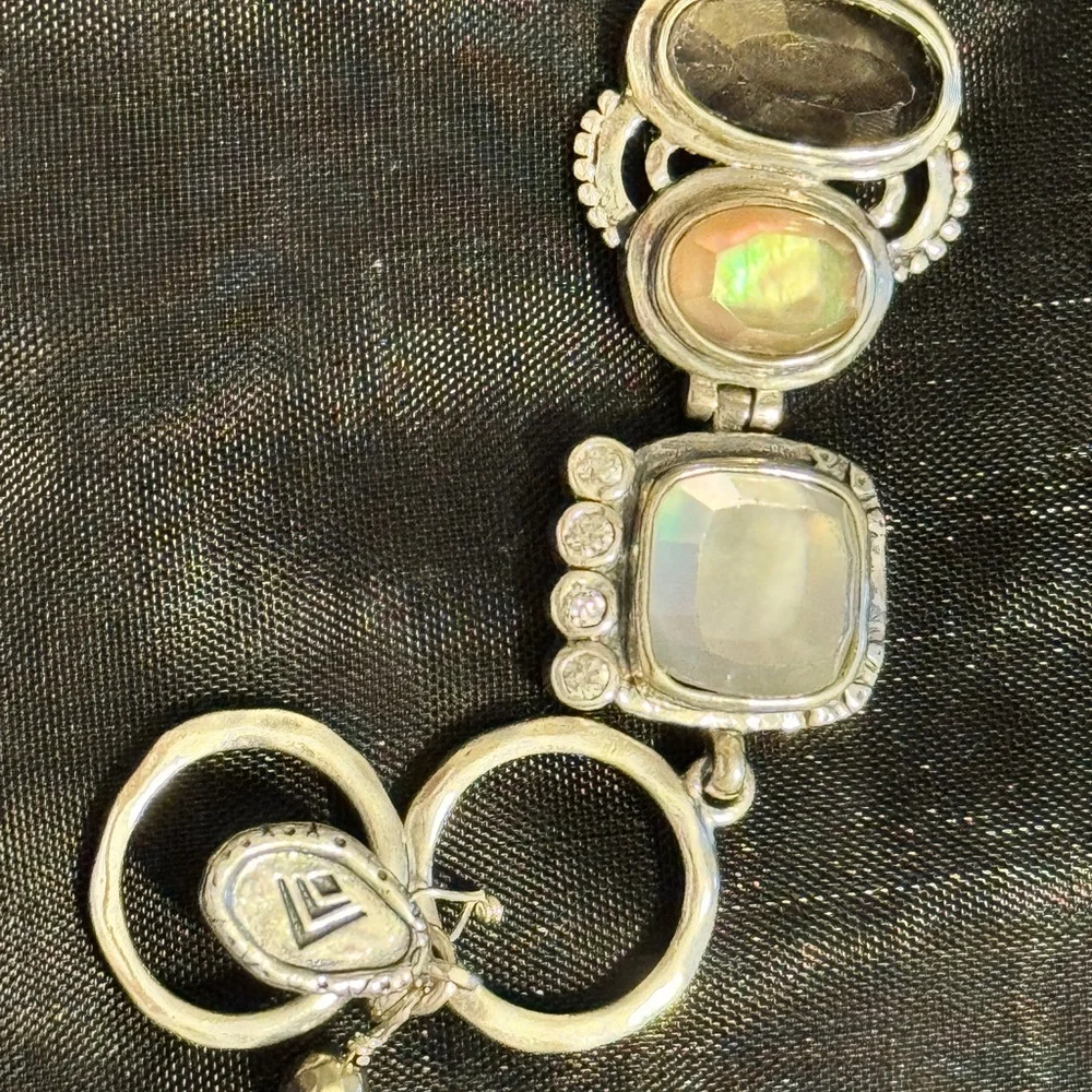 Silpada Exemplar Silver Bracelet with Multi-Colored Stones - Picture 5 of 6